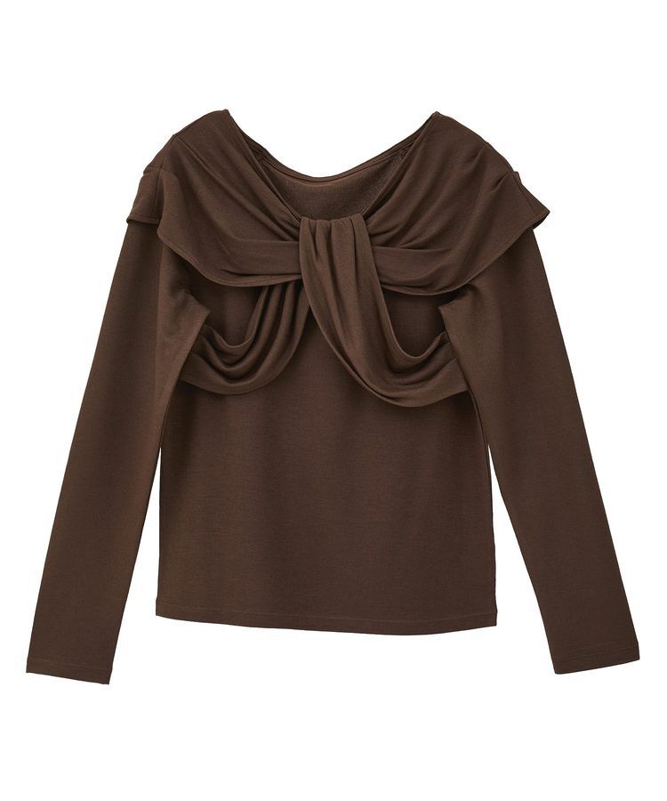 earth music&ecology「リボンライクドレーププルオーバー」|Tシャツ・カットソー|