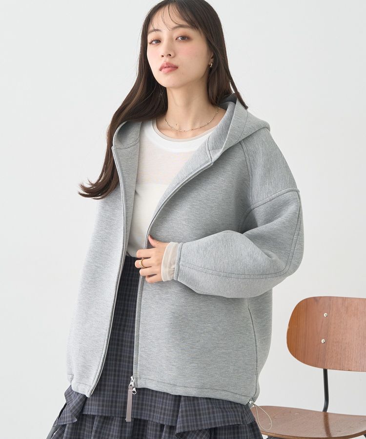 earth music&ecology「ダンボールニットフーディーブルゾン」|ブルゾン・スタジャン|