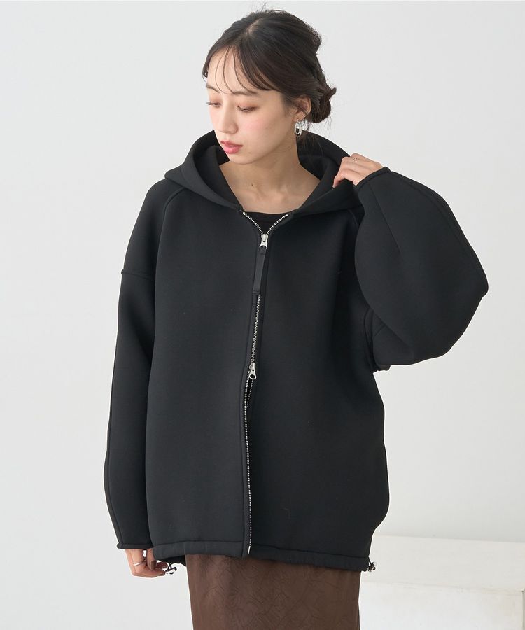 earth music&ecology「ダンボールニットフーディーブルゾン」|ブルゾン・スタジャン|