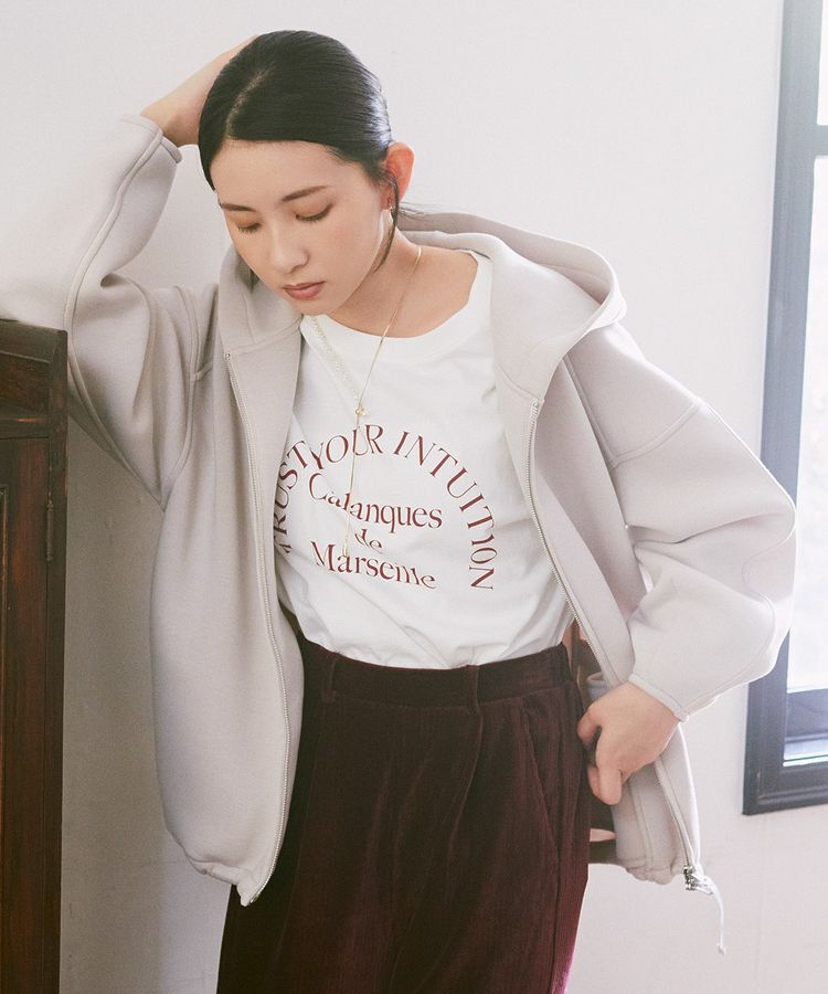 earth music&ecology「ダンボールニットフーディーブルゾン」|ブルゾン・スタジャン|