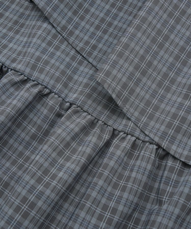 earth music&ecology「ハイウエストランダムティアードチェックスカート」|フレア|