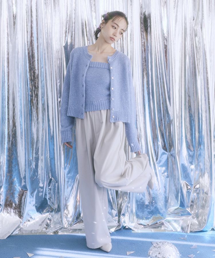 earth music&ecology「SET2点フラワースパンコールカーデ＋ビスチェ」|カーディガン|