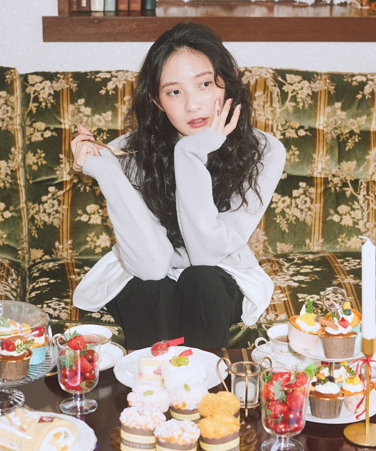 earth music&ecology「パウダーシャギークルーネックカーディガン」|カーディガン|