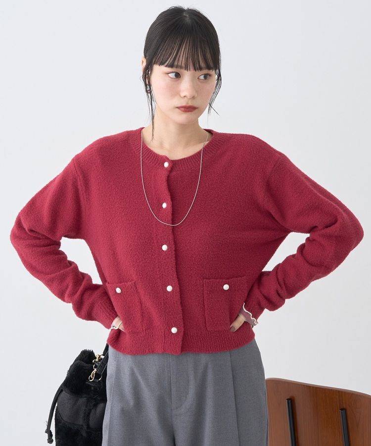 earth music&ecology「パウダーシャギークルーネックカーディガン」|カーディガン|