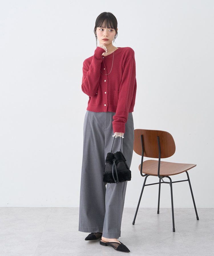 earth music&ecology「パウダーシャギークルーネックカーディガン」|カーディガン|