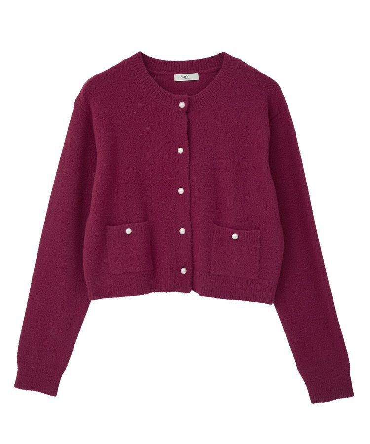 earth music&ecology「パウダーシャギークルーネックカーディガン」|カーディガン|