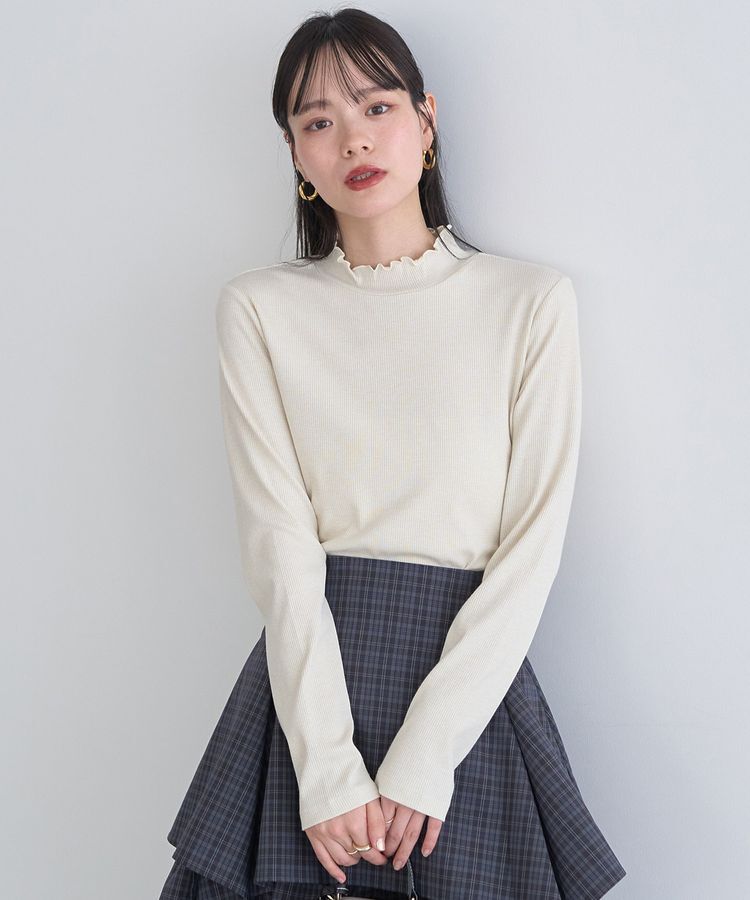 earth music&ecology「ラメテレコハイネックプルオーバー」|Tシャツ・カットソー|