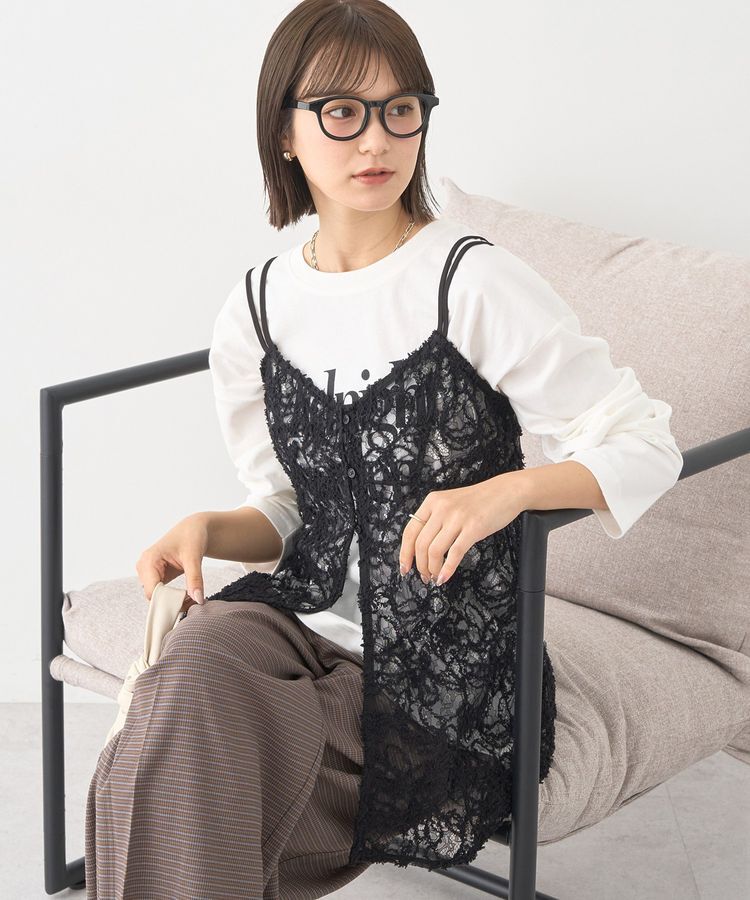 earth music&ecology「モールレースキャミチュニック」|チュニック|