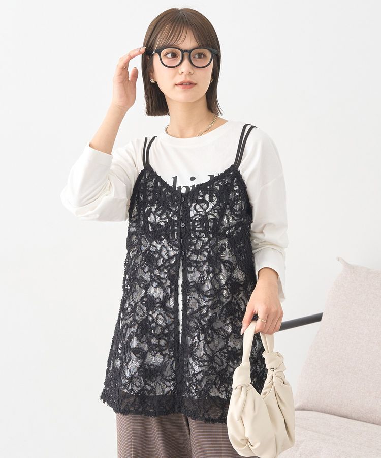 earth music&ecology「モールレースキャミチュニック」|チュニック|