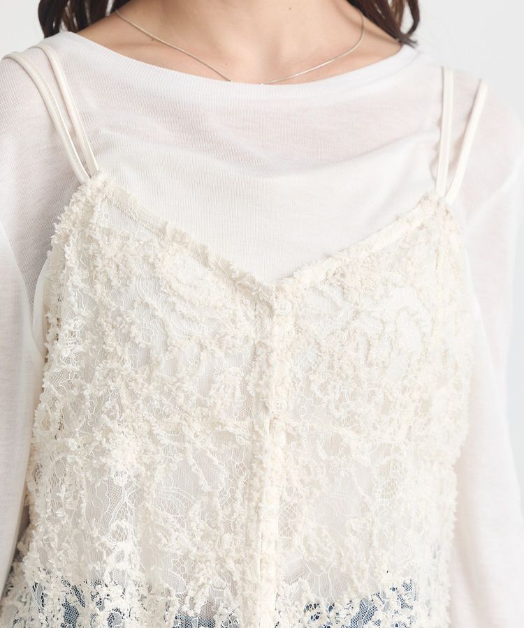 earth music&ecology「モールレースキャミチュニック」|チュニック|