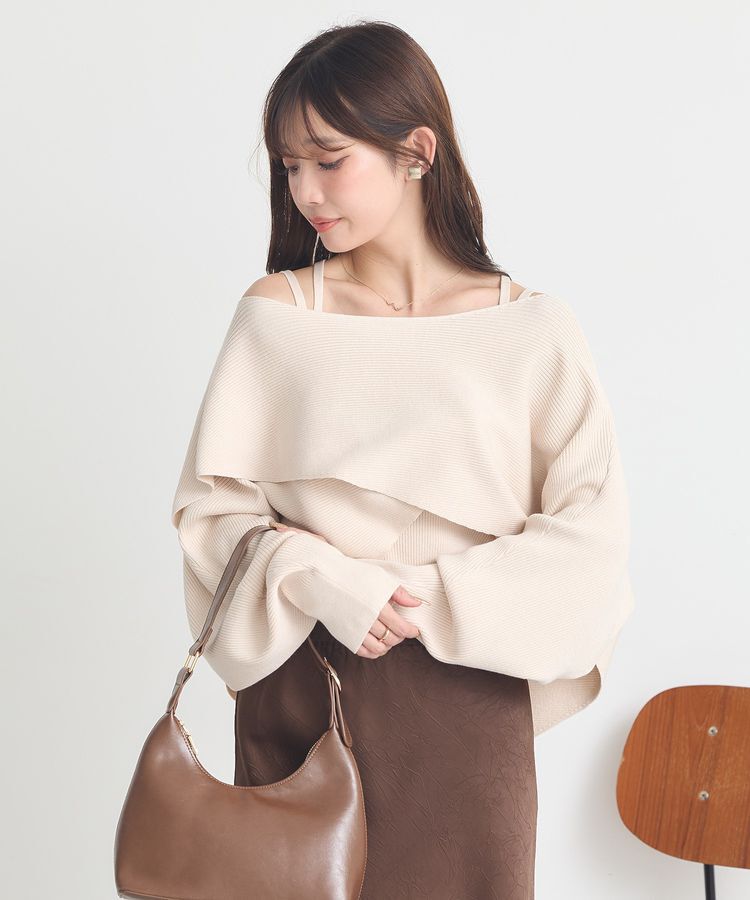 earth music&ecology「SET2点クロスニット+キャミソール」|ニット・セーター|