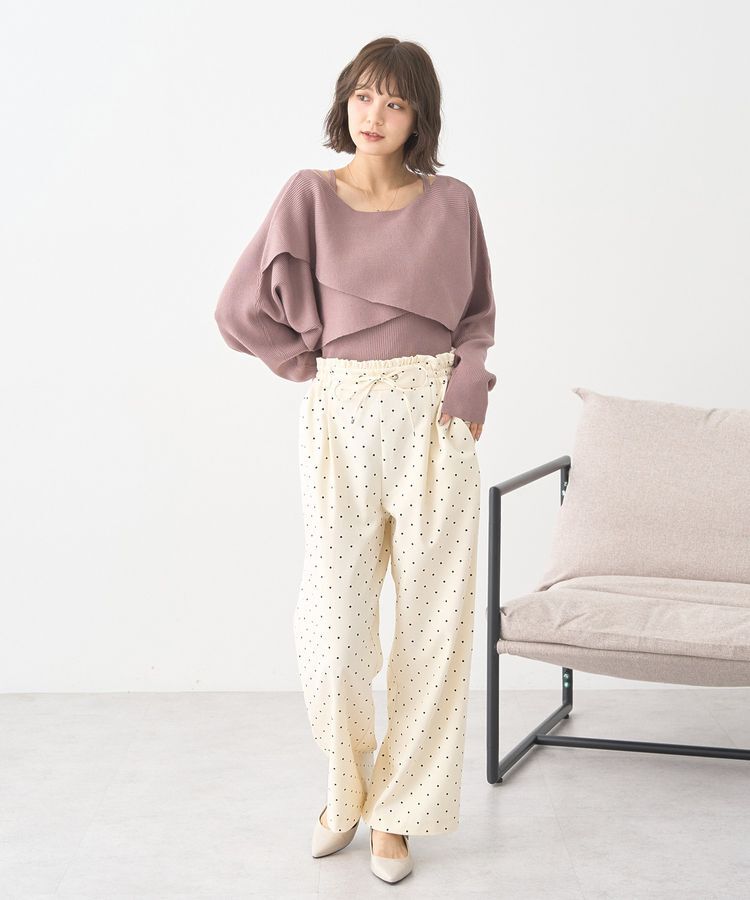 earth music&ecology「SET2点クロスニット+キャミソール」|ニット・セーター|