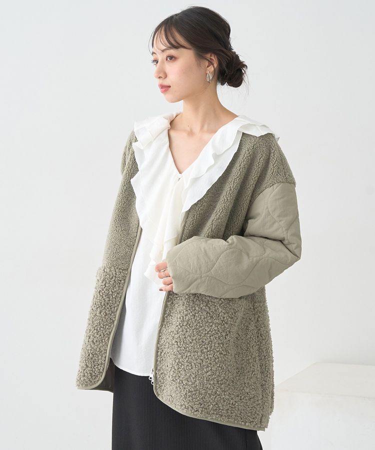 earth music&ecology「ラッフルカラーブラウス」|シャツ・ブラウス|