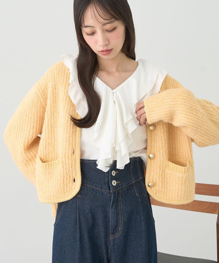 earth music&ecology「ラッフルカラーブラウス」|シャツ・ブラウス|