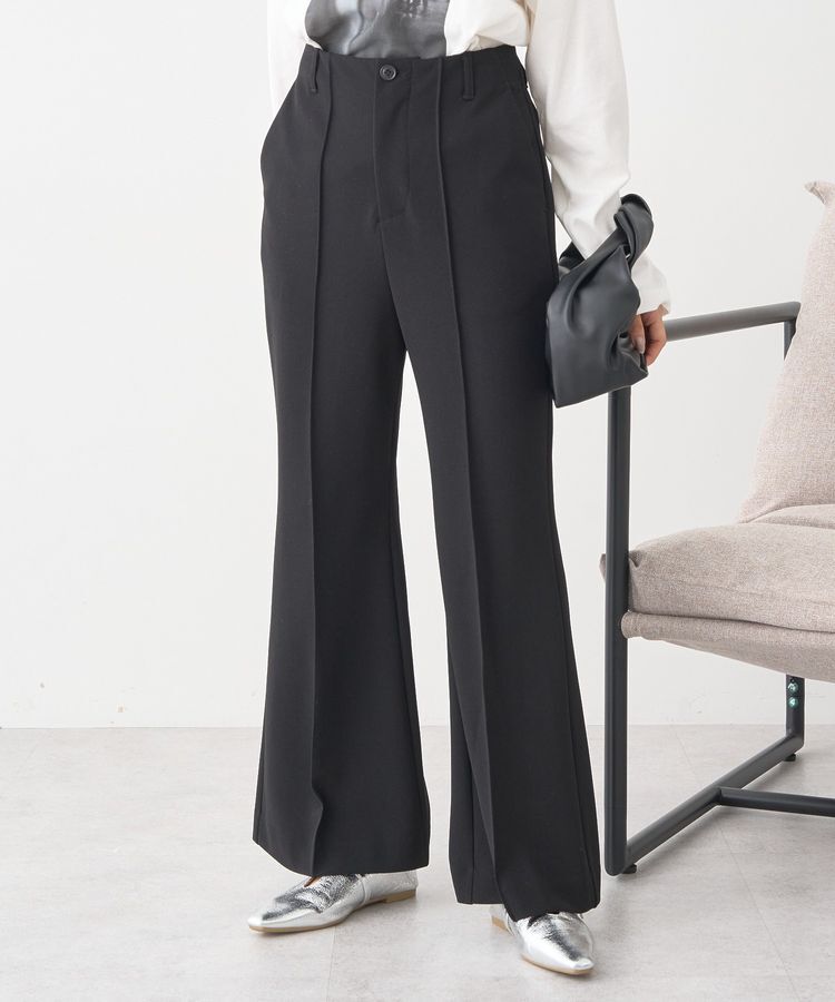 earth music&ecology「センターシームフレアパンツ」|その他|Black