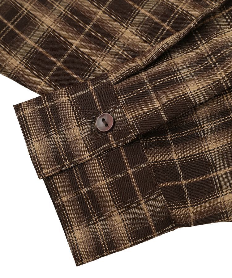 earth music&ecology「SET2点チェック柄シャーリングビスチェ＋シャツ」|シャツ・ブラウス|