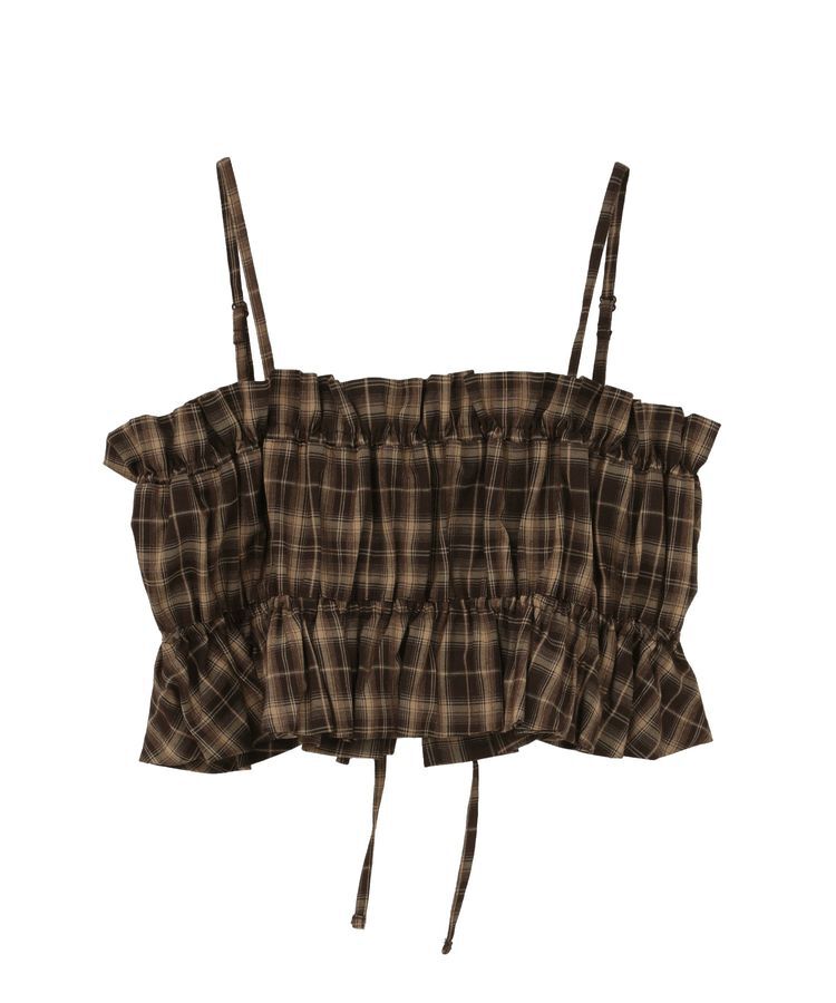 earth music&ecology「SET2点チェック柄シャーリングビスチェ＋シャツ」|シャツ・ブラウス|