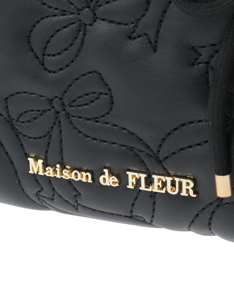 Maison de FLEUR「チャーム付きリボンキルティングトートバッグ」|ハンドバッグ|