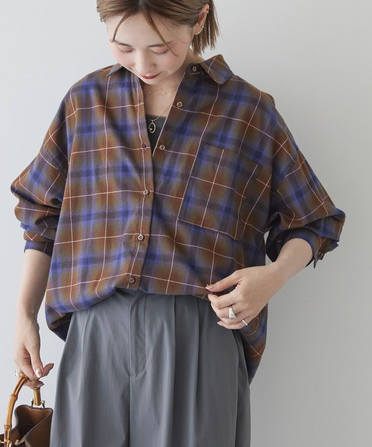 AMERICAN HOLIC「ビエラ起毛チェックシャツ」|シャツ・ブラウス|