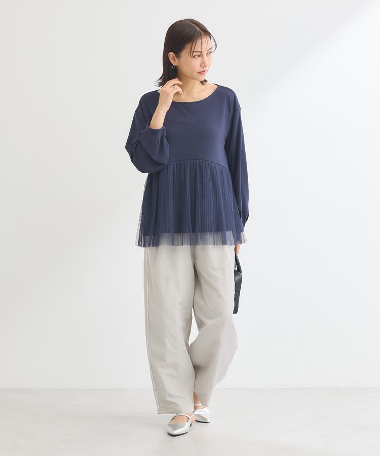 Green Parks「プリーツチュールドッキングプルオーバー」|Tシャツ・カットソー|