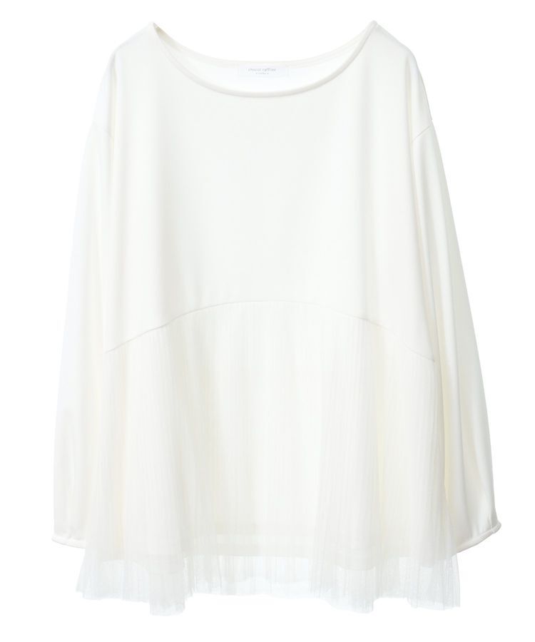 Green Parks「プリーツチュールドッキングプルオーバー」|Tシャツ・カットソー|