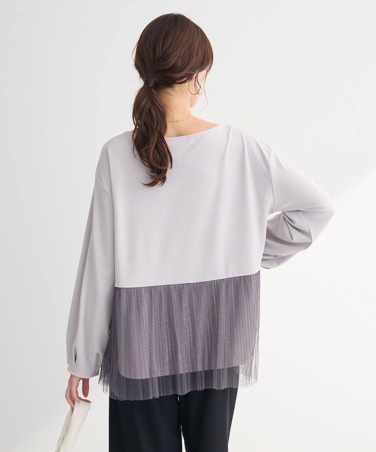 Green Parks「プリーツチュールドッキングプルオーバー」|Tシャツ・カットソー|