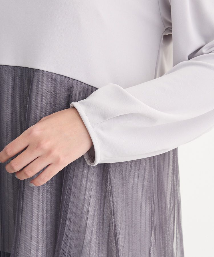 Green Parks「プリーツチュールドッキングプルオーバー」|Tシャツ・カットソー|