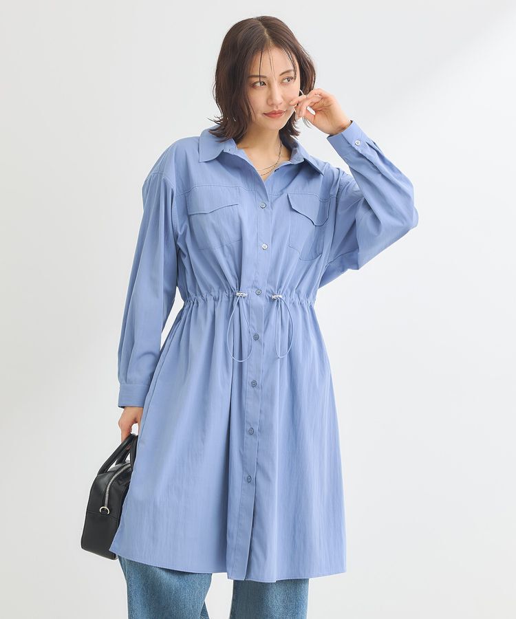 Green Parks「ミディ丈ミリタリーシャツワンピース」|ワンピース|