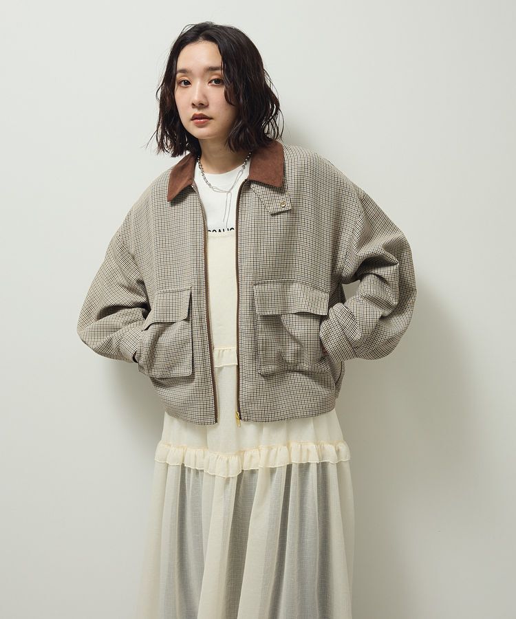 Green Parks「2WAYジップアップジャケット」|ブルゾン・スタジャン|チェック