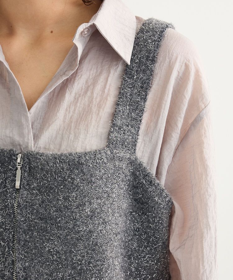 Green Parks「SET2点ラメシャギービスチェ+シャツ」|シャツ・ブラウス|