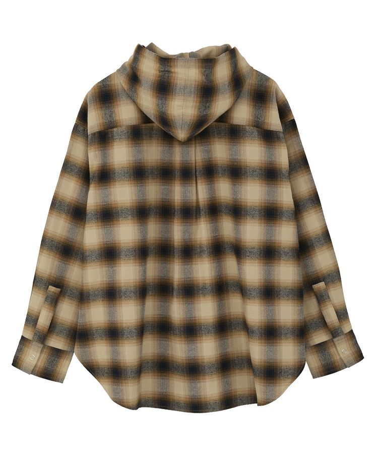 Green Parks「ネルチェックフードシャツ」|シャツ・ブラウス|