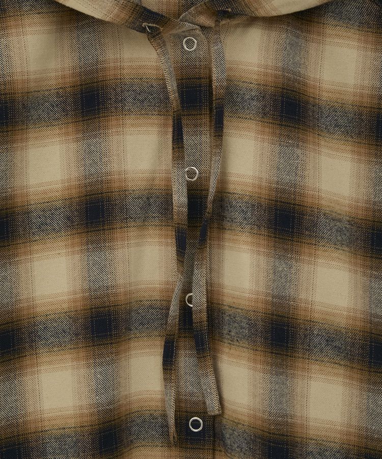 Green Parks「ネルチェックフードシャツ」|シャツ・ブラウス|