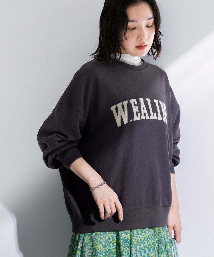 Green Parks「刺しゅうロゴ裏毛プルオーバー」|スウェット・ジャージ|Charcoal Gray