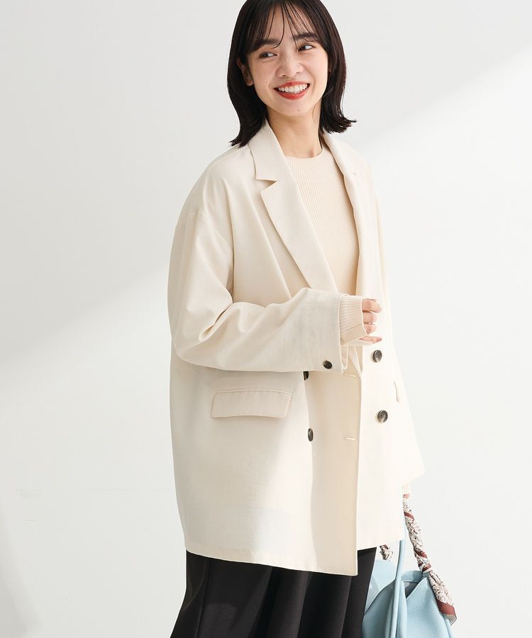 Green Parks「オーバーサイズW釦ライトジャケット」|テーラードジャケット|Ecru
