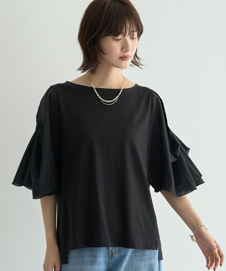 YECCA VECCA「シアースリーブカットソー」|Tシャツ・カットソー|