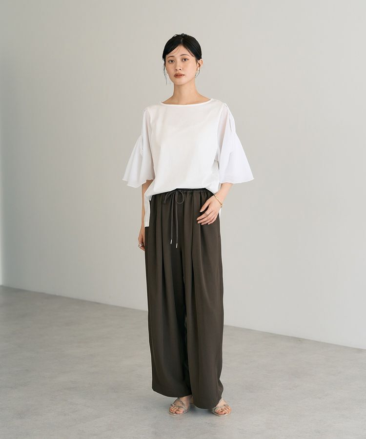 YECCA VECCA「シアースリーブカットソー」|Tシャツ・カットソー|