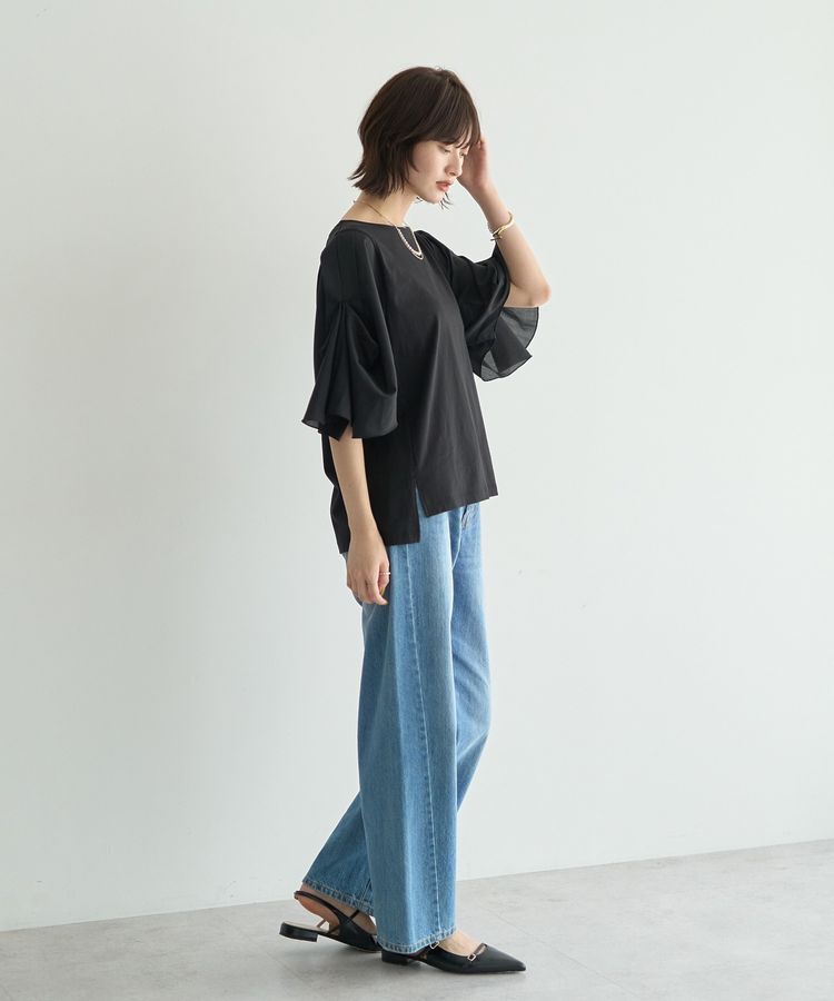 YECCA VECCA「シアースリーブカットソー」|Tシャツ・カットソー|