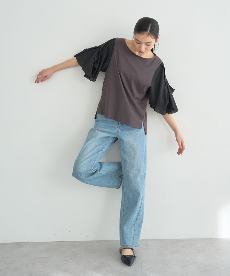 YECCA VECCA「シアースリーブカットソー」|Tシャツ・カットソー|