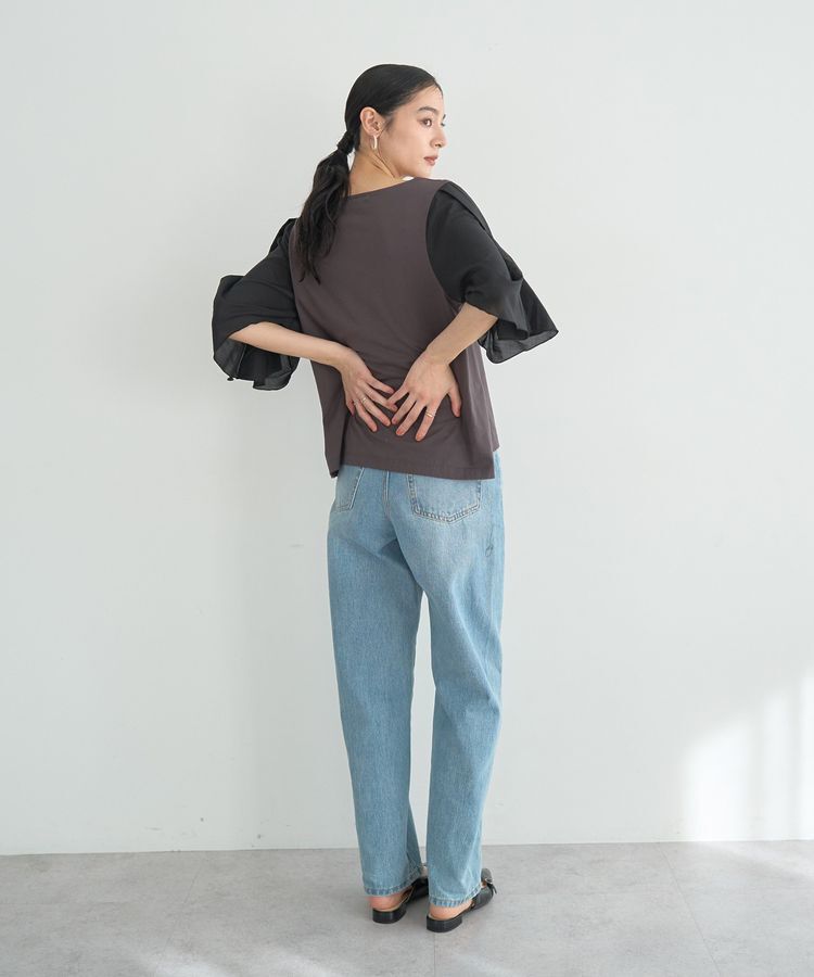 YECCA VECCA「シアースリーブカットソー」|Tシャツ・カットソー|