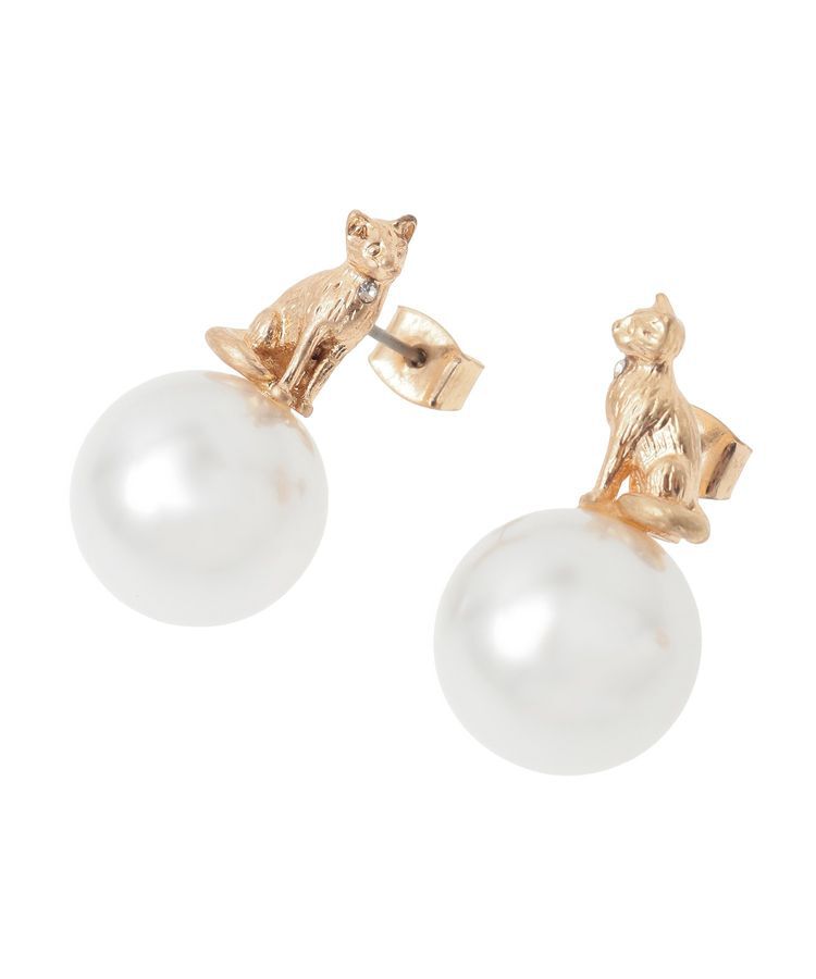 YECCA VECCA「パールキャットピアス」|ピアス|