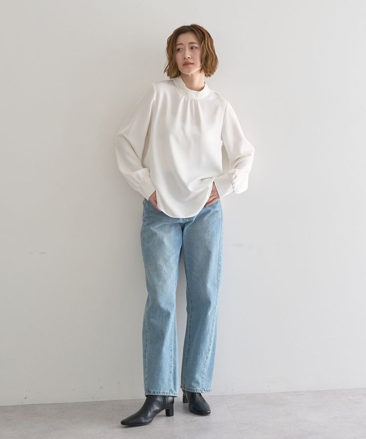 YECCA VECCA「【2点SET】ブラウスセットプリーツMIXジャンスカ」|ジャンパースカート|