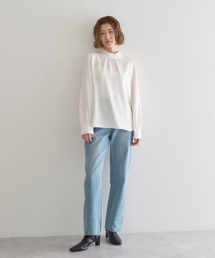 YECCA VECCA「【2点SET】ブラウスセットプリーツMIXジャンスカ」|ジャンパースカート|