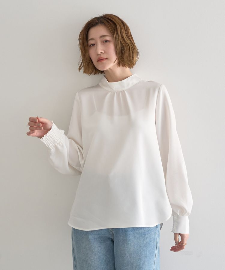 YECCA VECCA「【2点SET】ブラウスセットプリーツMIXジャンスカ」|ジャンパースカート|