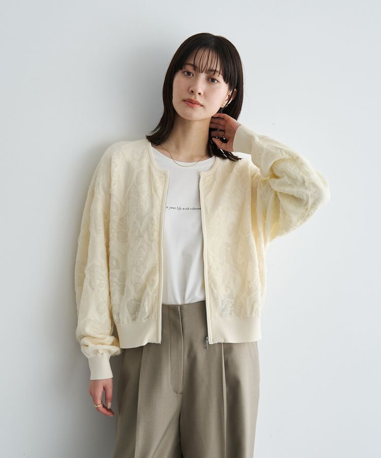 YECCA VECCA「ラウンドヘム7分袖ロゴTee」|Tシャツ・カットソー|