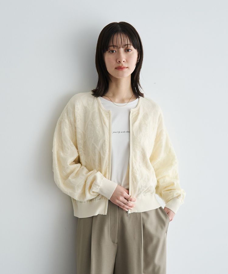 YECCA VECCA「ラウンドヘム7分袖ロゴTee」|Tシャツ・カットソー|