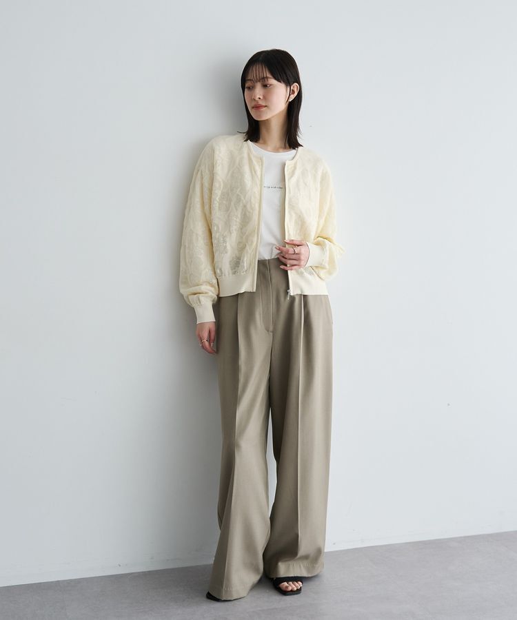 YECCA VECCA「ラウンドヘム7分袖ロゴTee」|Tシャツ・カットソー|