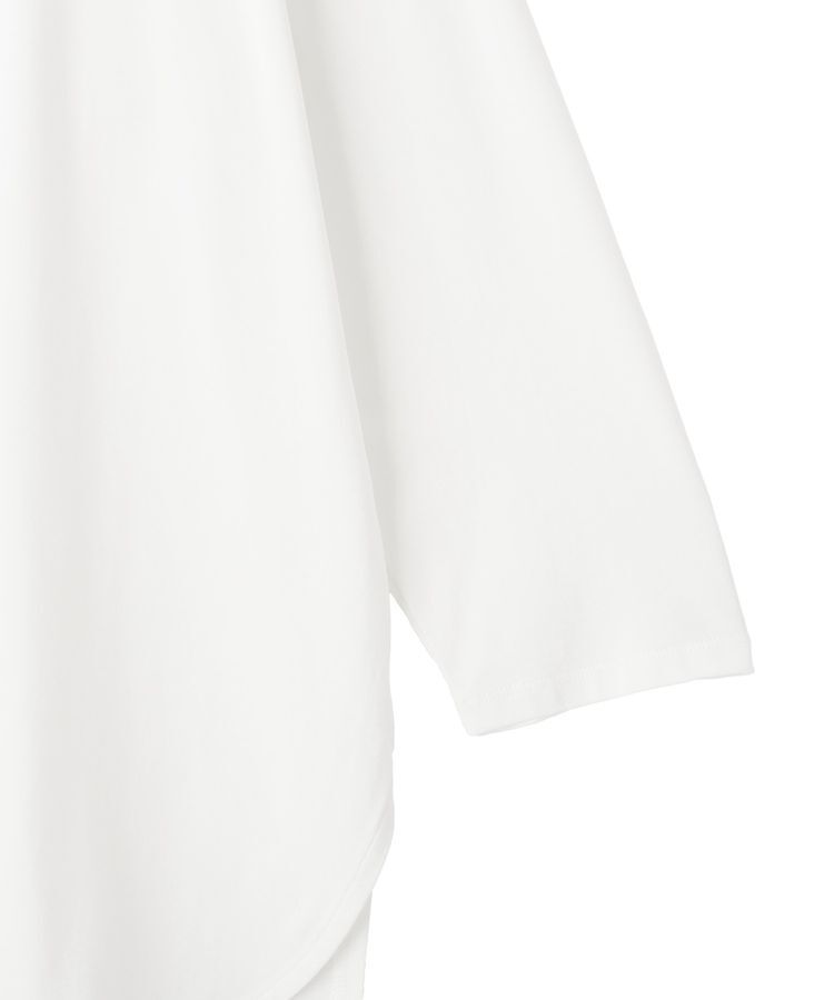 YECCA VECCA「ラウンドヘム7分袖ロゴTee」|Tシャツ・カットソー|