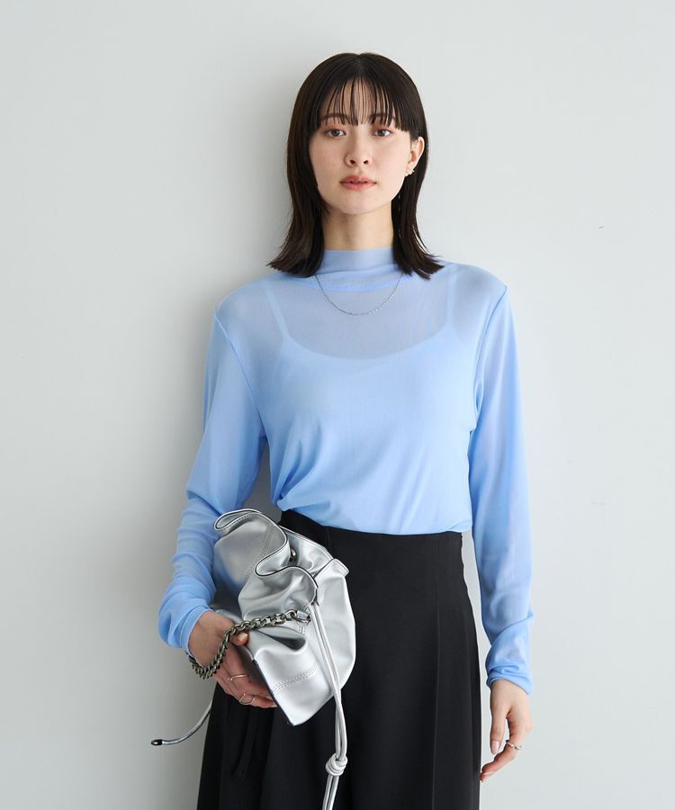 YECCA VECCA「ハイネックシアートップス」|Tシャツ・カットソー|