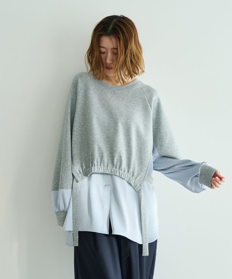 Editt by YECCA VECCA「シャツレイヤードデザインプルオーバー」|Tシャツ・カットソー|