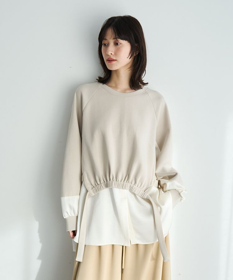 Editt by YECCA VECCA「シャツレイヤードデザインプルオーバー」|Tシャツ・カットソー|